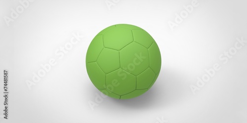 green soccer ball isolated on white. football ball