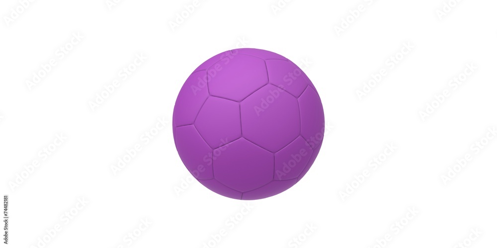 purple soccer ball isolated on white. football ball