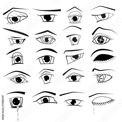 Eyes in the style of anime
