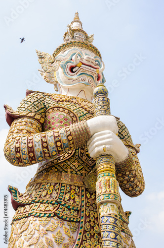 Wat Phra Kaew in Bangkok beautiful in Thailand.