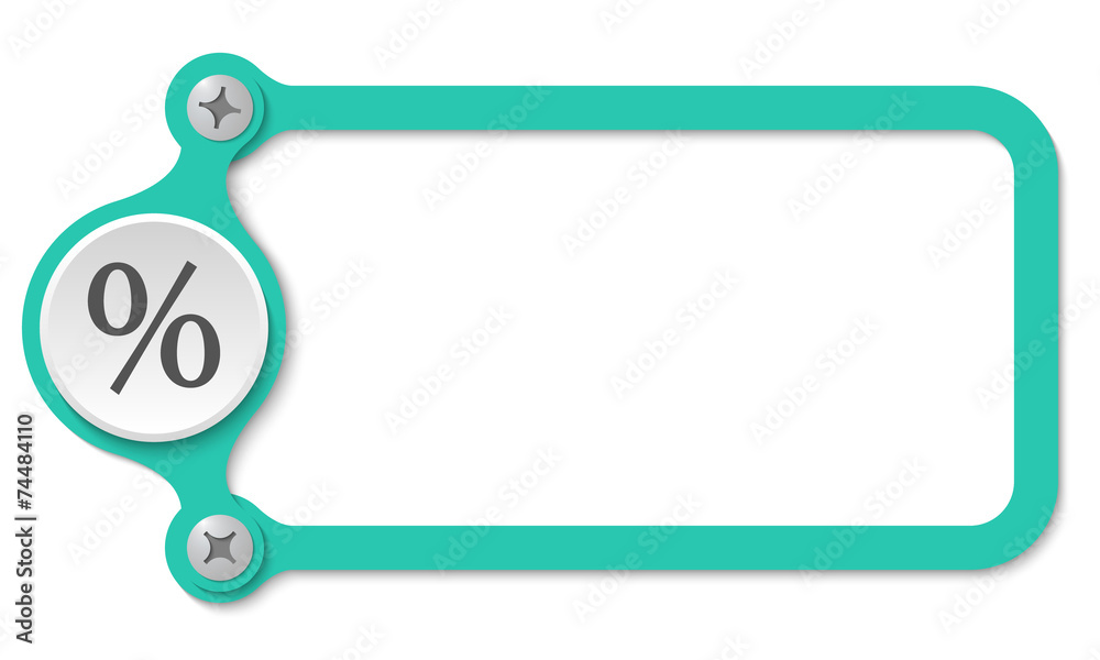vector frame with screws and percent symbol vector frame with screws and percent symbol