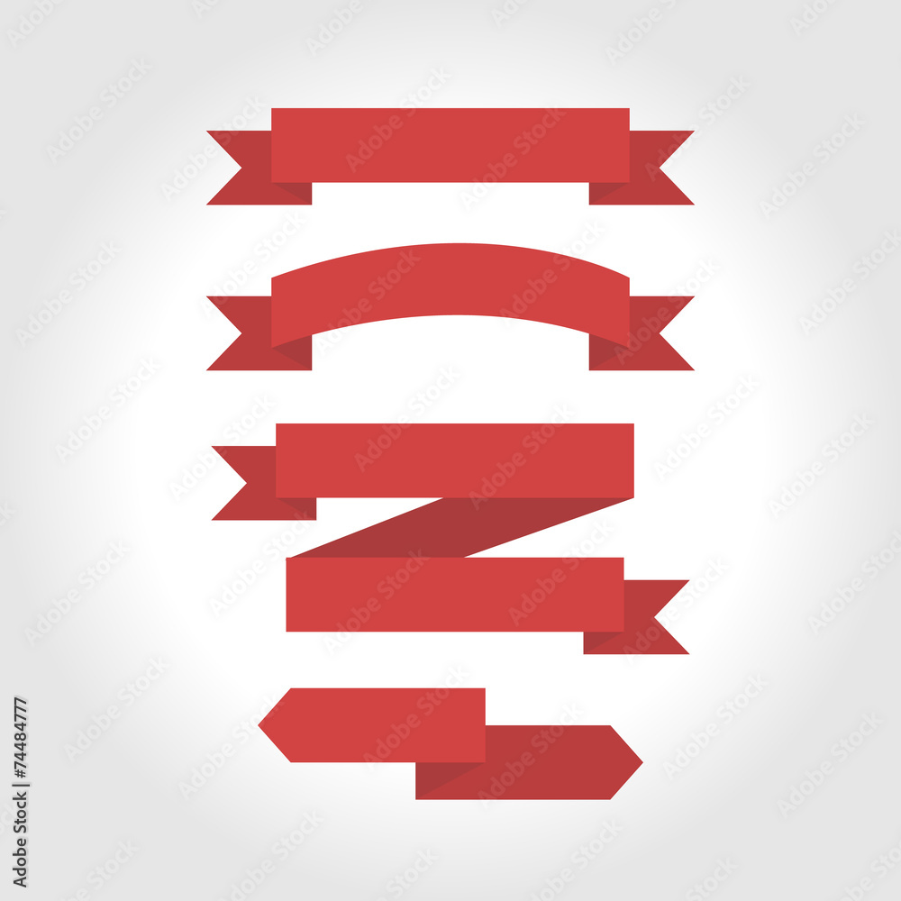 Set of ribbon banner, Illustration, vector Set of ribbon banner, Illustration, vector