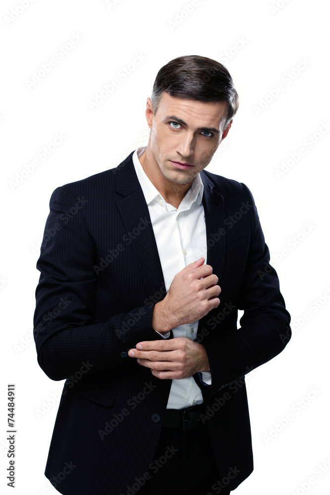 Portrait of a young handsome businessman over white background Portrait of a young handsome businessman over white background