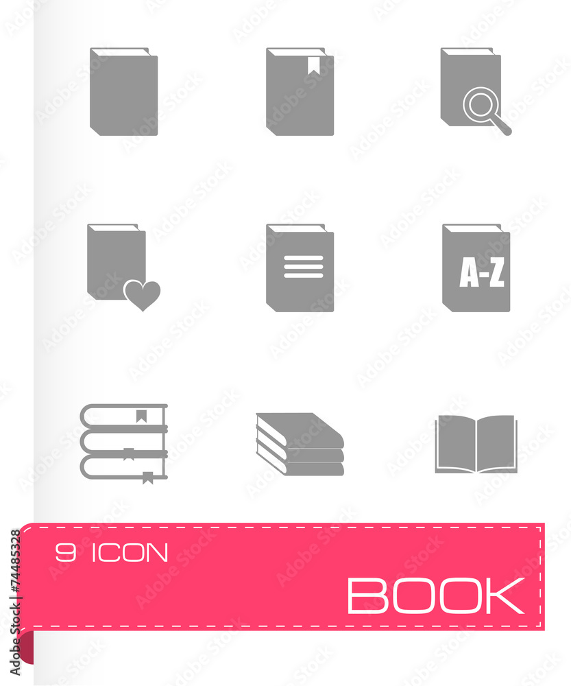 Vector book icon set Vector book icon set