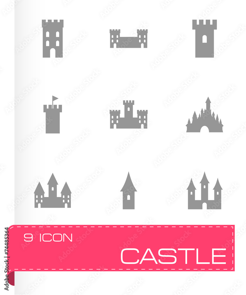 Vector castle icon set