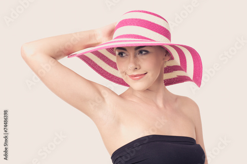 Beautiful woman in a hat