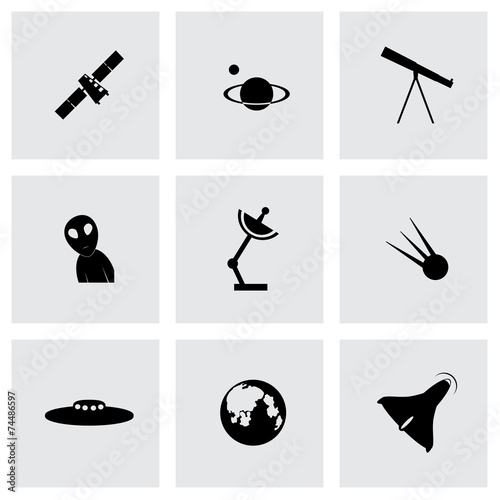 Vector space icon set