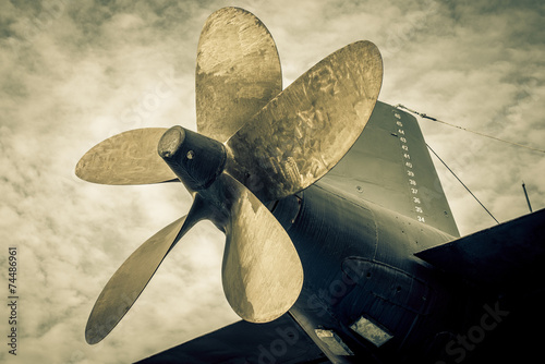 Photography submarine propeller