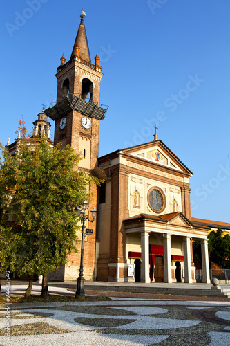 parabiago   the old   church  closed brick #74487549