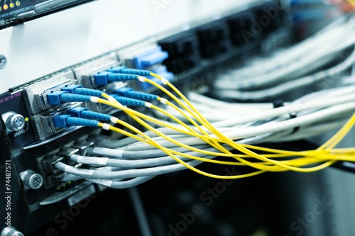 telecommunication devices in the data center photo