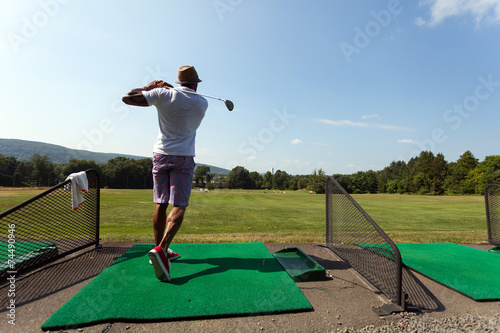 Golfer at the Driving Range