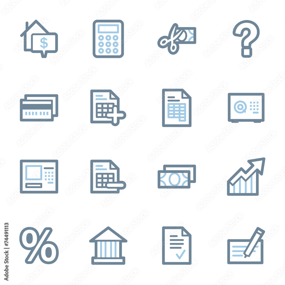 Fototapeta premium Finance and Banking icons