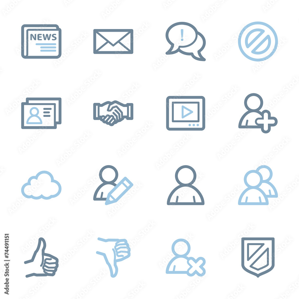Community. Social media icons set Community. Social media icons set