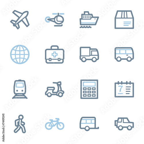 Transport web icons set