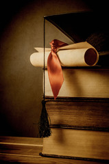 Education and Graduation Concept - Vintage