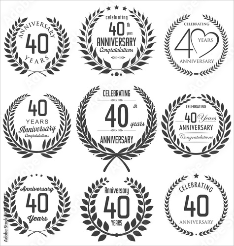 Anniversary laurel wreath design