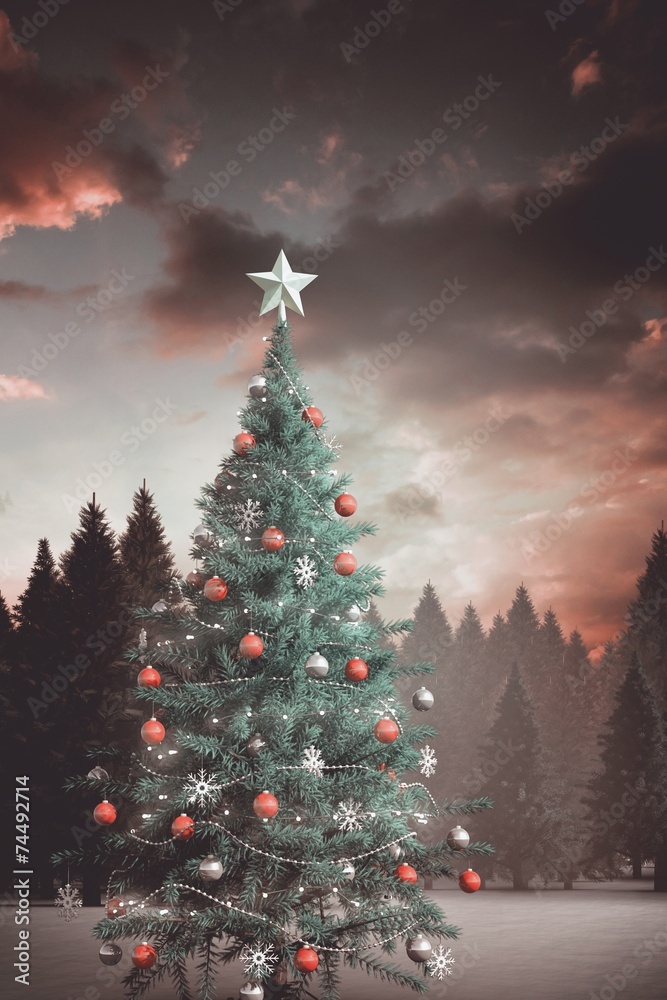 Composite image of christmas tree Composite image of christmas tree
