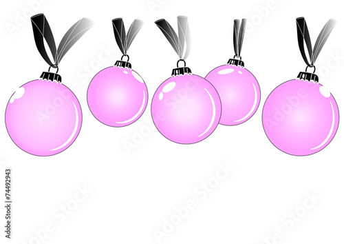Rosa Weihnachtskugeln
