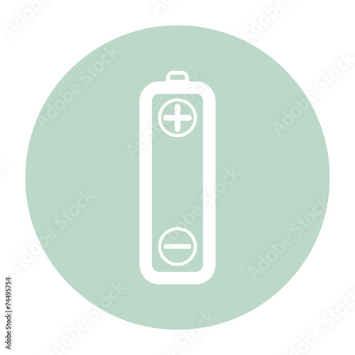 Vector battery icons on white background