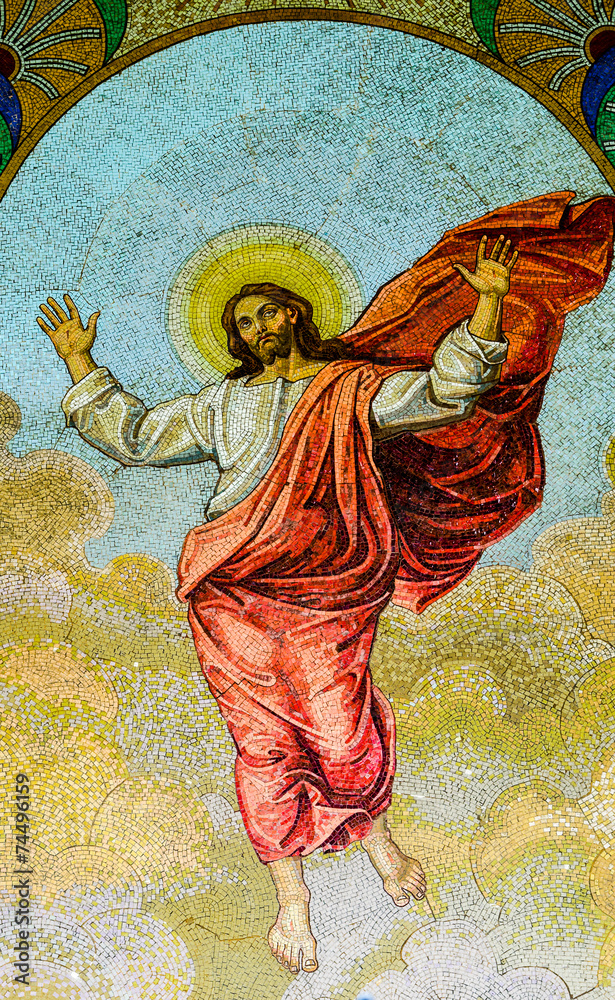 Naklejka premium Jesus mosaic at Peter