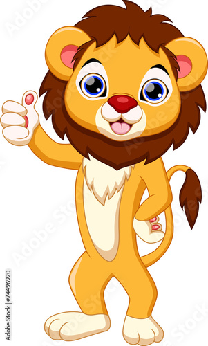 Fototapeta Naklejka Na Ścianę i Meble -  Cute lion cartoon