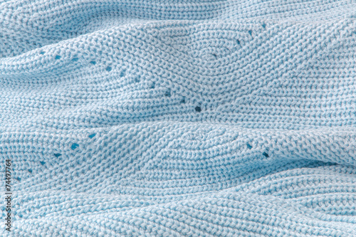 Blue knitting texture background
