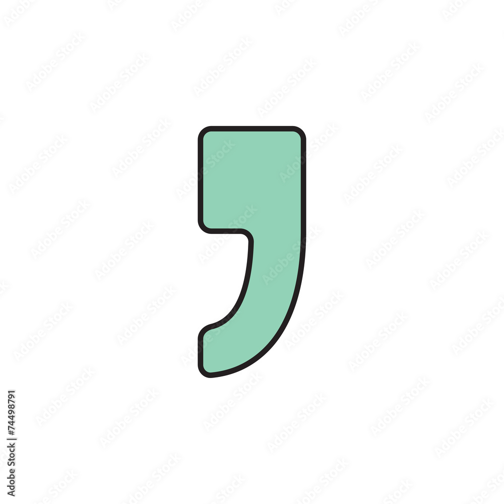 Vector comma icon. Eps10 Vector comma icon. Eps10