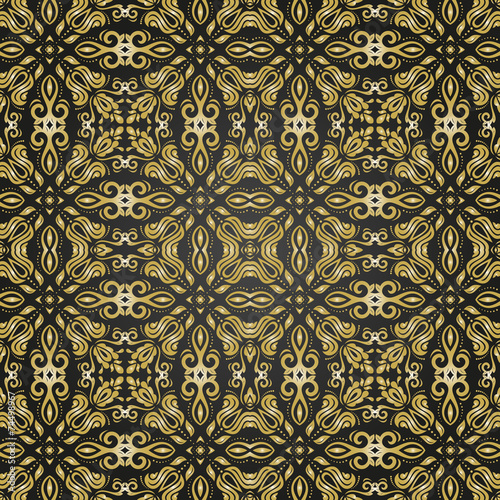Floral Seamless Pattern. Orient Abstract Background