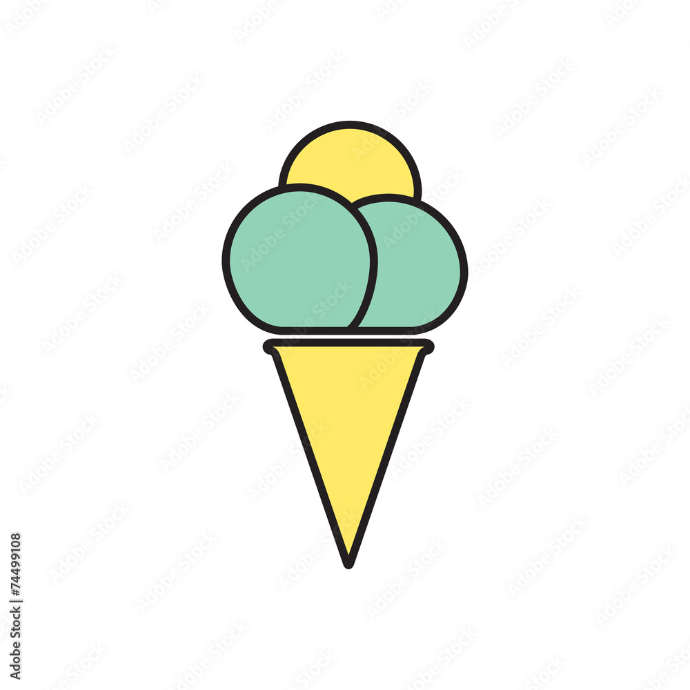 Vector ice-cream icon. Eps10