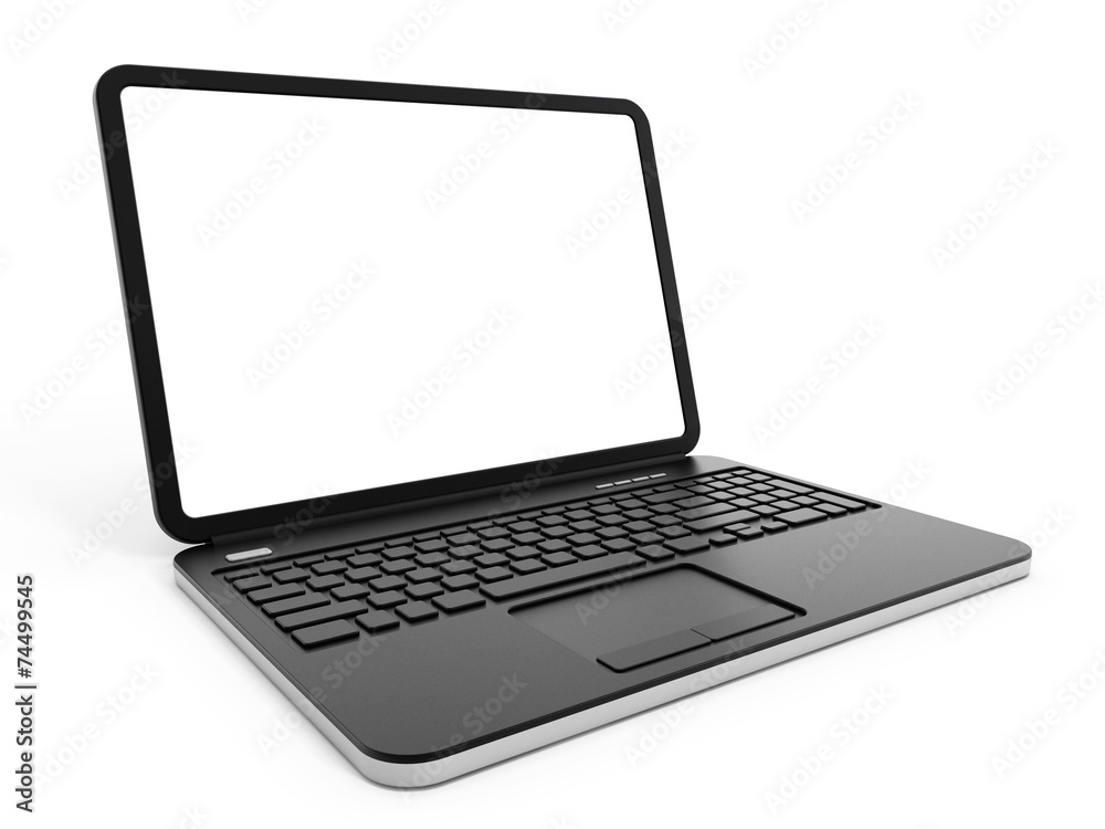 Laptop computer with blank screen