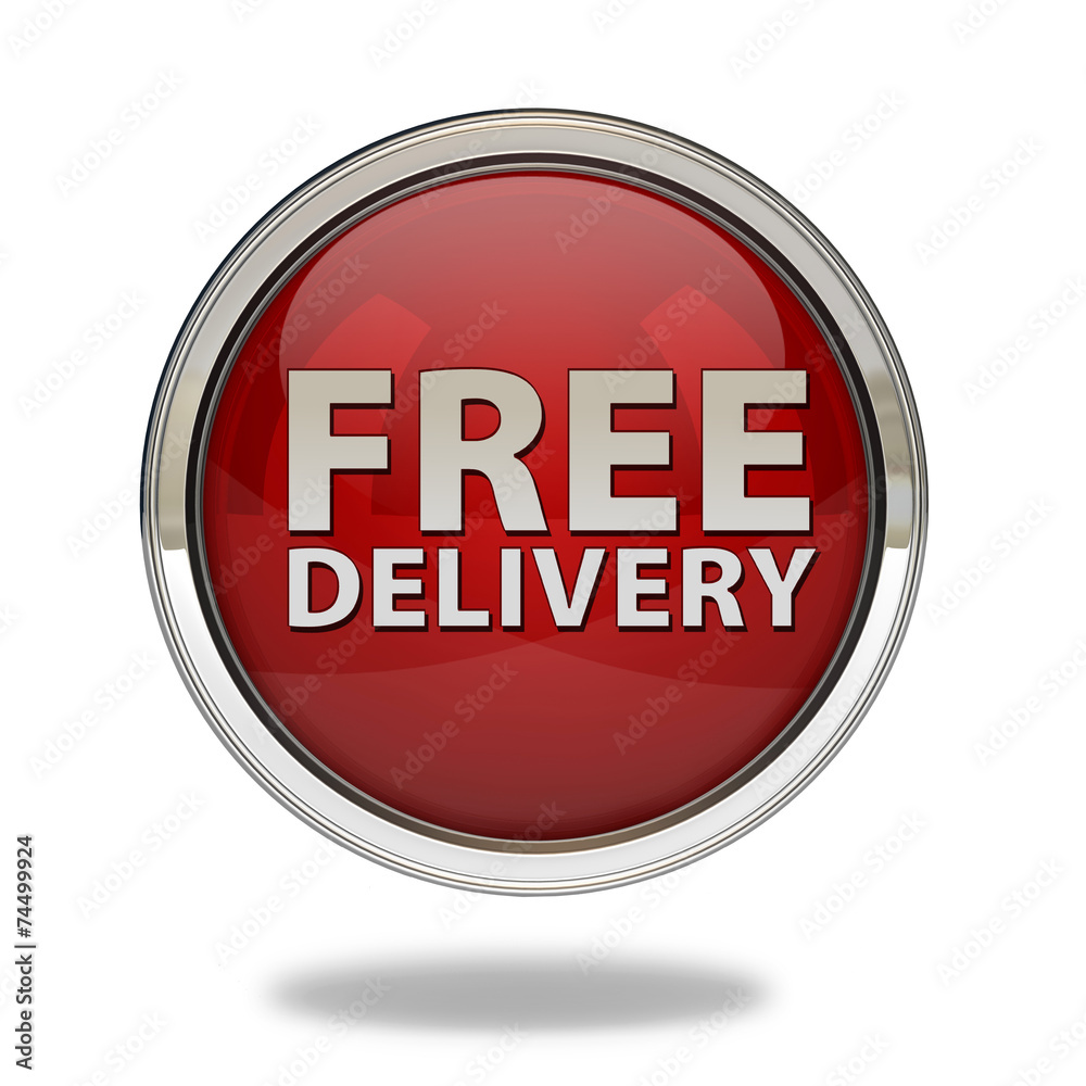 Free delivery pointer icon on white background Free delivery pointer icon on white background