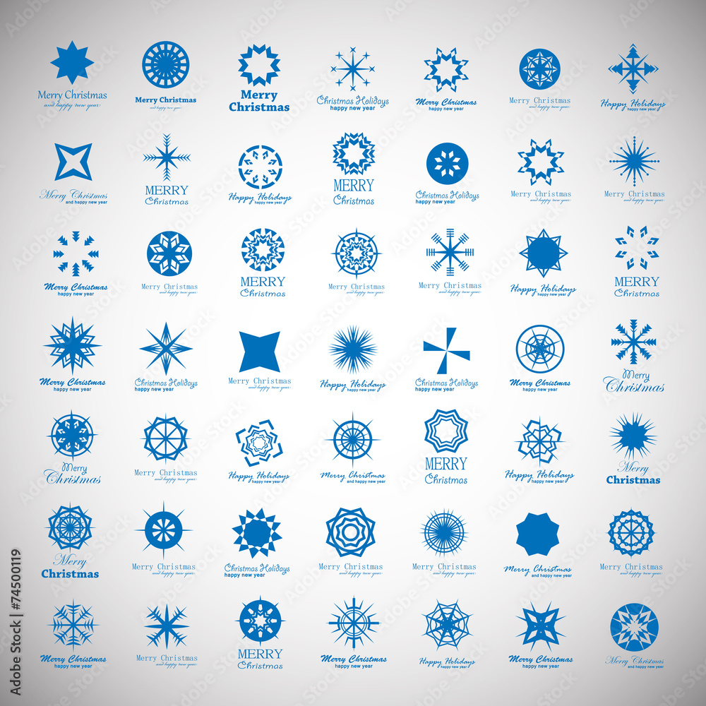 Snowflakes Icons Set - Isolated On Gray Background - Vector Illustration, Graphic Design Editable For Your Design Snowflakes Icons Set - Isolated On Gray Background - Vector Illustration, Graphic Design Editable For Your Design