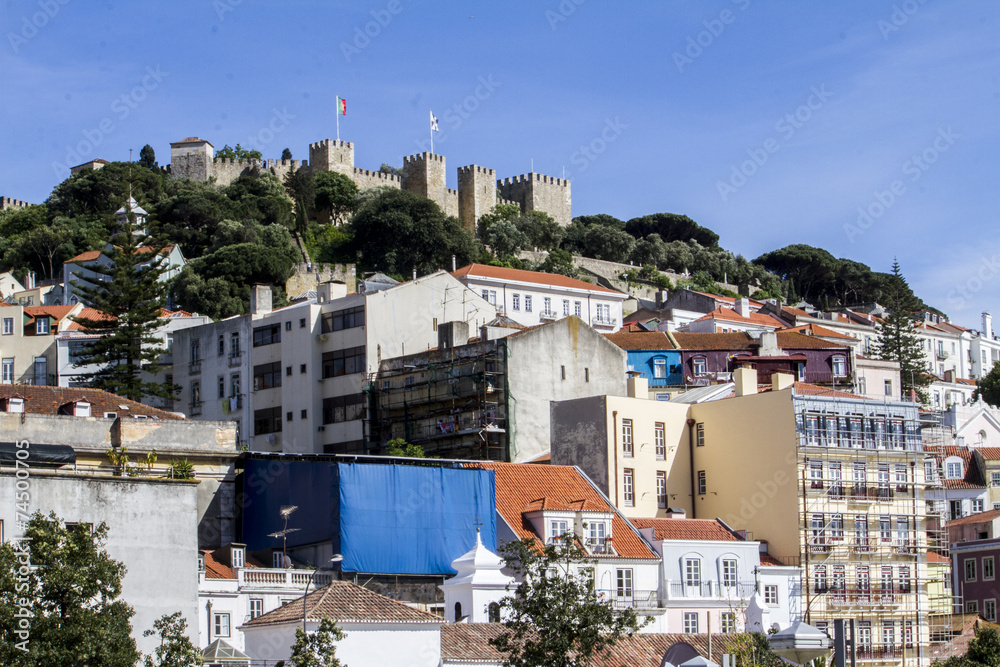  Moorish castle of Sao Jorge located in Lisbon