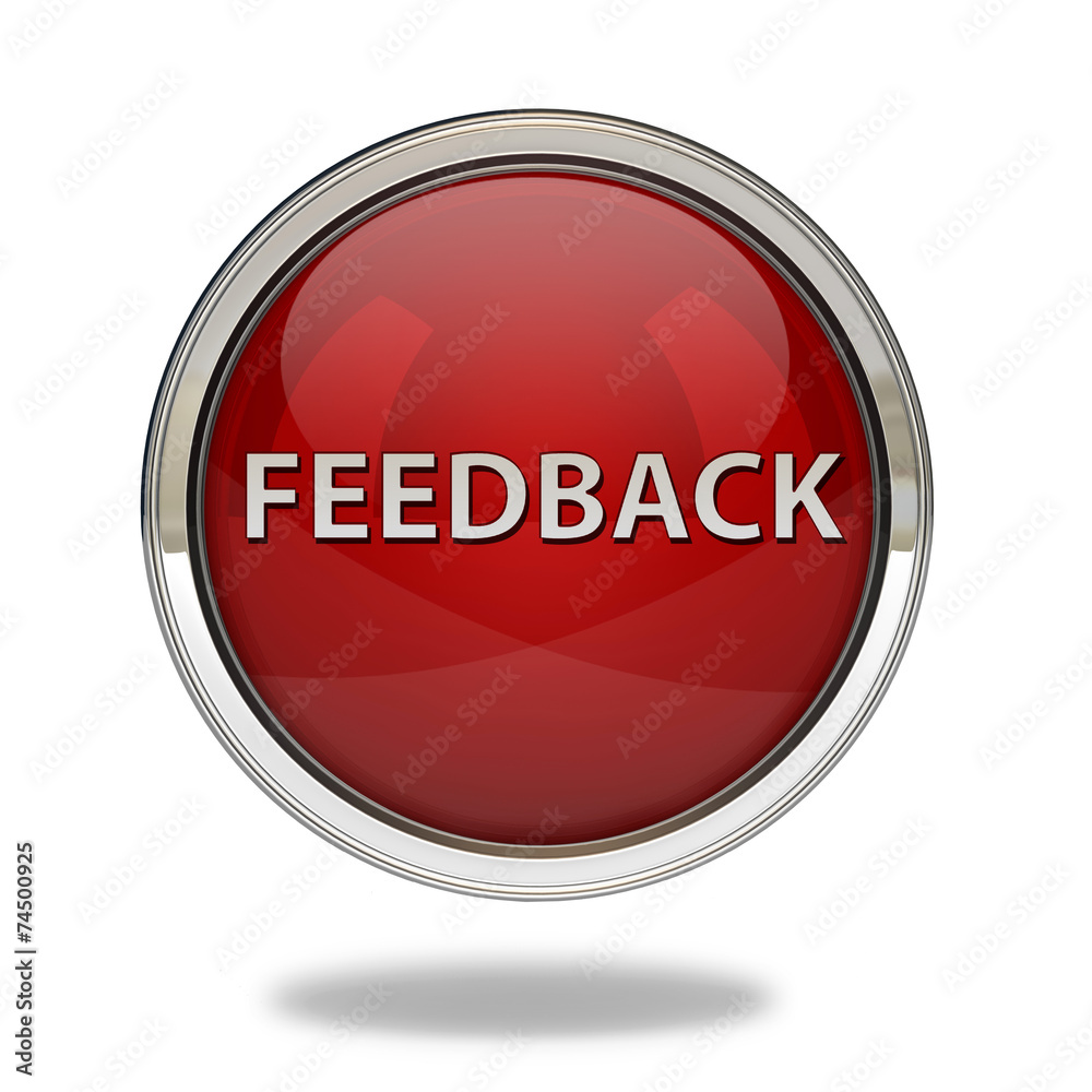 Feedback pointer icon on white background Feedback pointer icon on white background