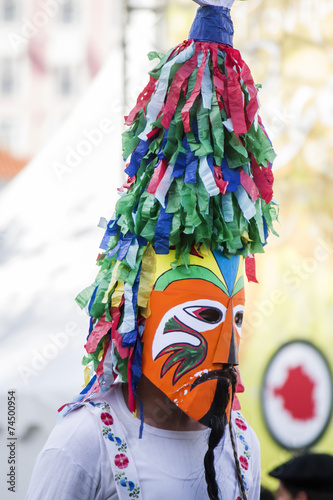 Parade of costumes and traditional masks of Iberia