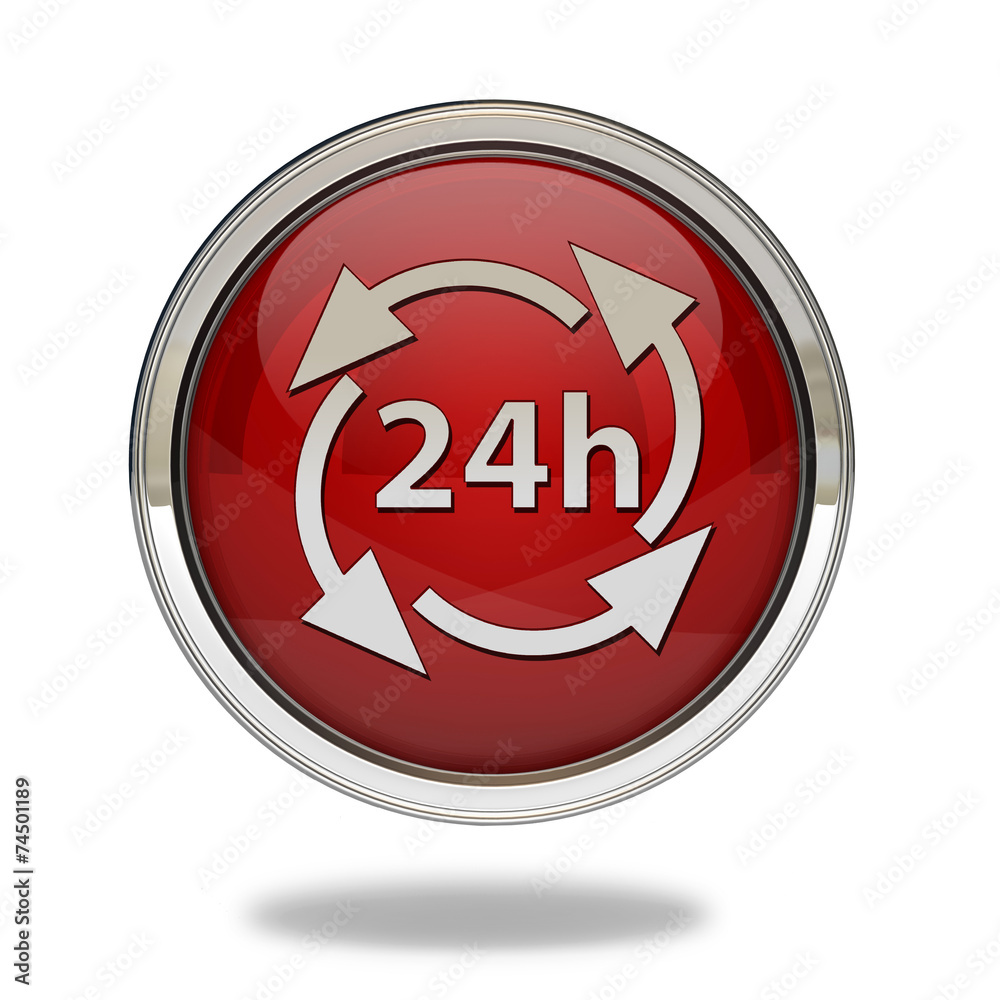 24 hours pointer icon on white background 24 hours pointer icon on white background