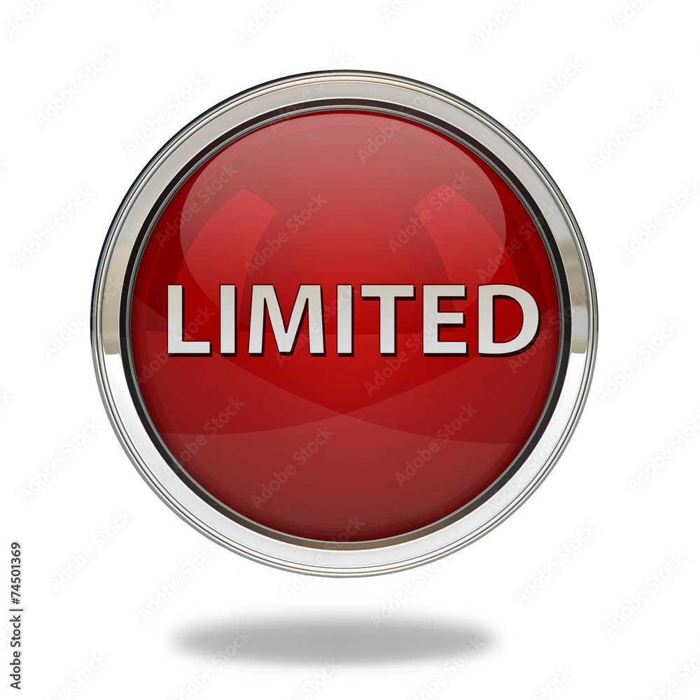 Limited pointer icon on white background Limited pointer icon on white background