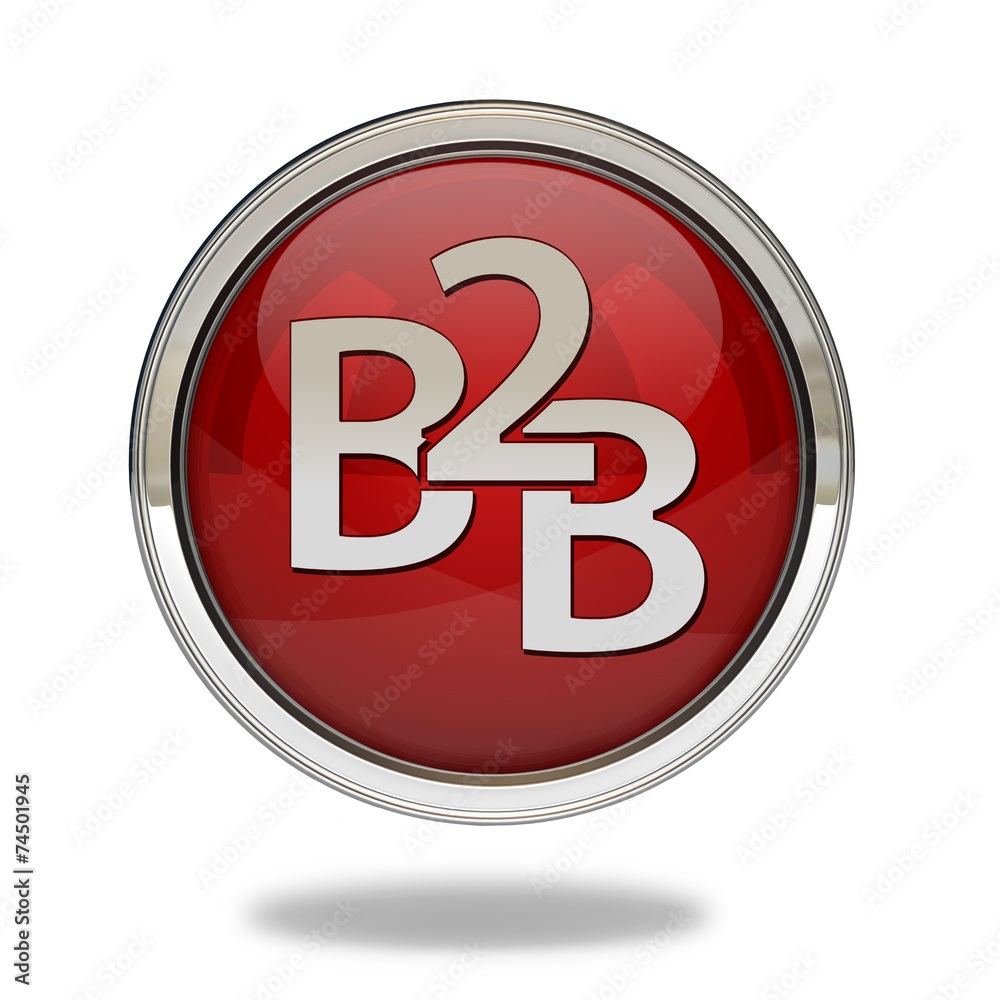 B2B pointer icon on white background B2B pointer icon on white background