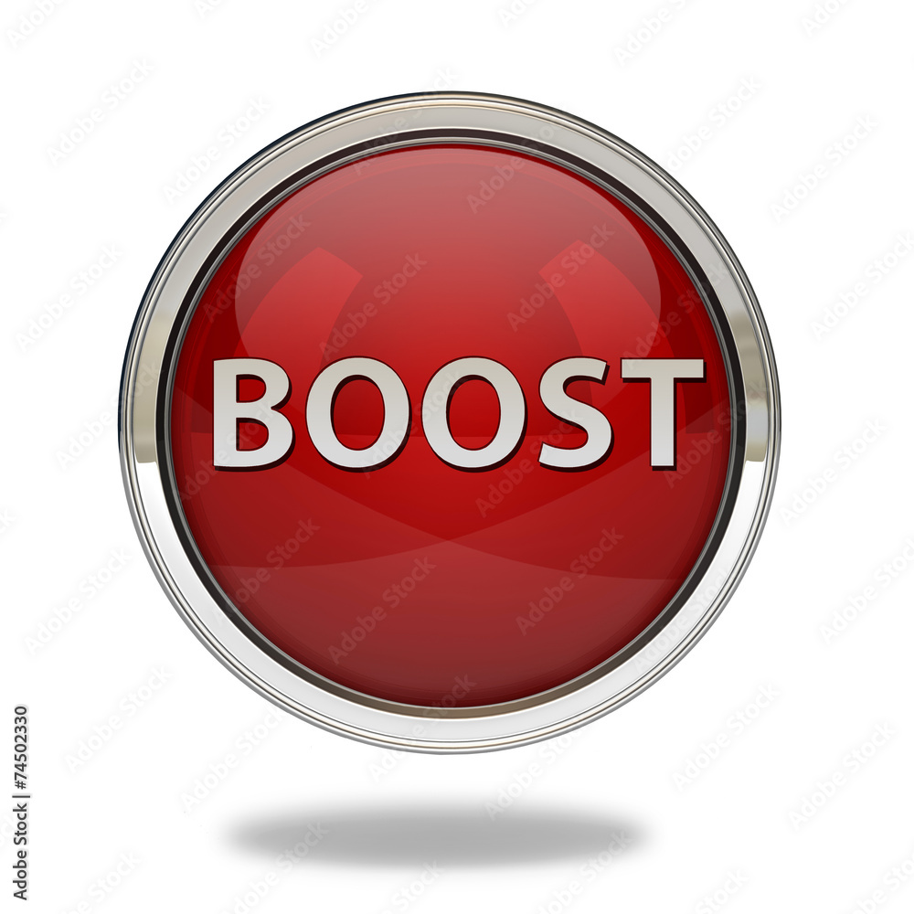 Boost pointer icon on white background Boost pointer icon on white background