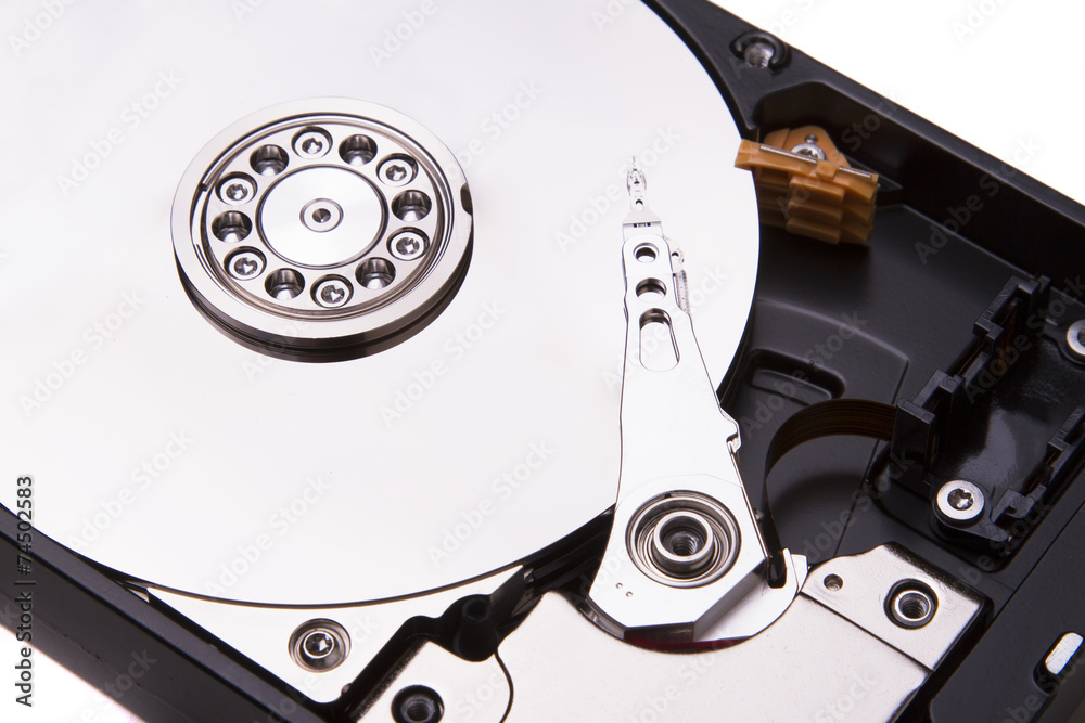 computer hard drive isolated on a white background. computer hard drive isolated on a white background.