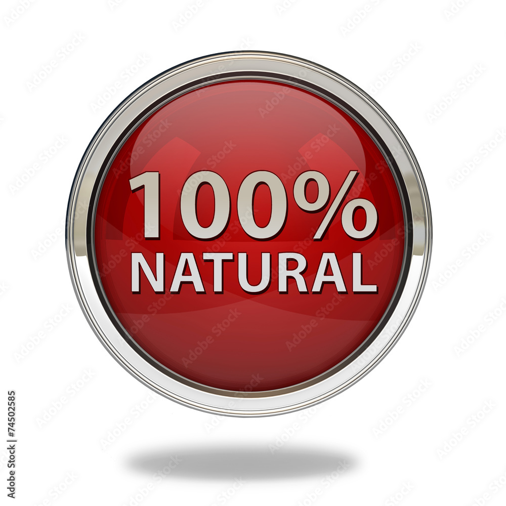 100% natural pointer icon on white background 100% natural pointer icon on white background