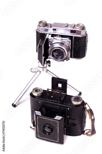 retro vintage photographic cameras