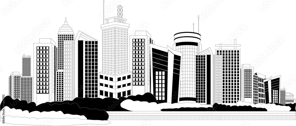Modern city metropolis