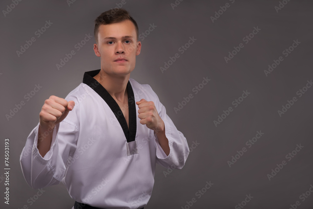 Handsome karate enthusiast Handsome karate enthusiast