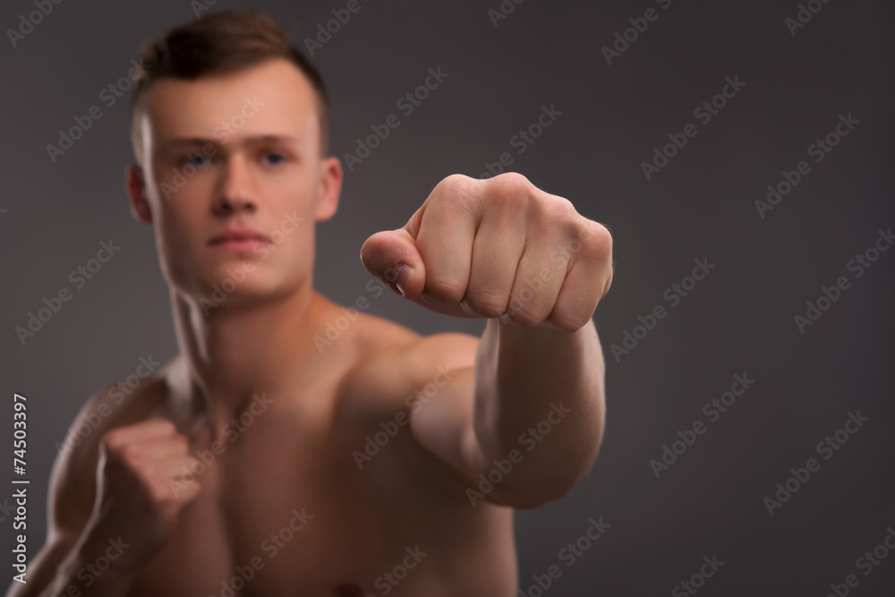 Handsome karate enthusiast Handsome karate enthusiast