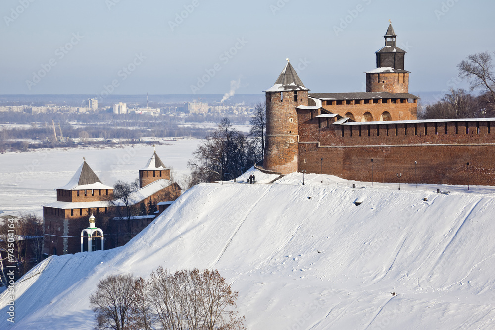 Nizhny Novgorod fortress at winter