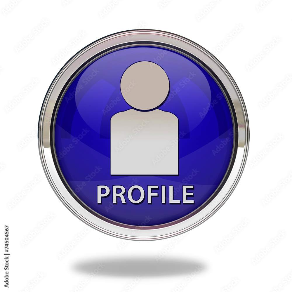 Profile pointer icon on white background Profile pointer icon on white background