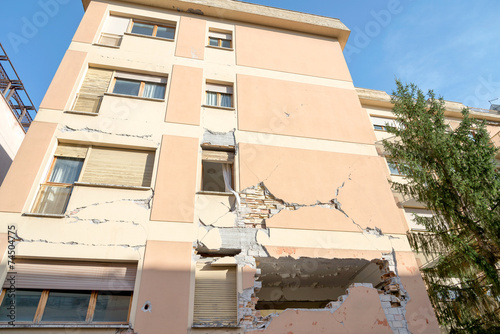 City of L'Aquila, Earthquake effects, Abruzzo Italy photo