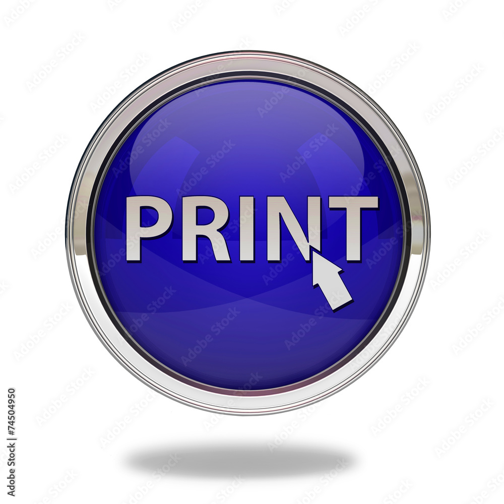 Print pointer icon on white background Print pointer icon on white background