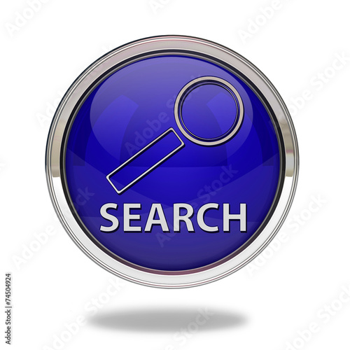 Search pointer icon on white background